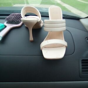 Elegant Cream Heeled Sandals